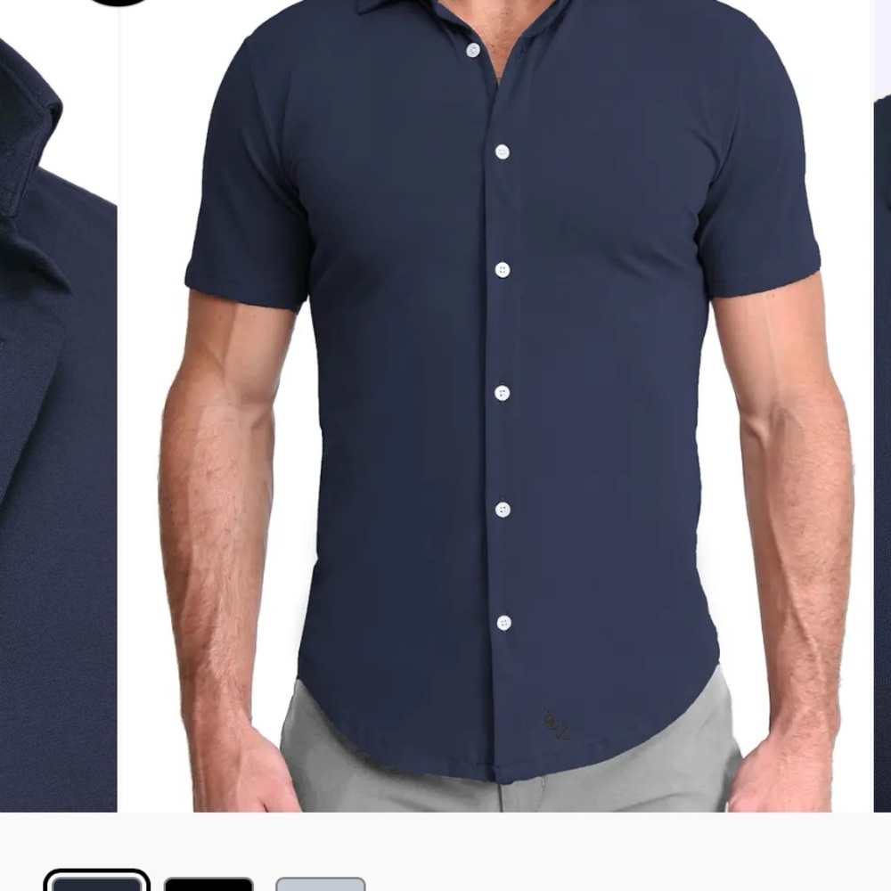 Blue Casual Button Down Shirt with Tailored Fit- State and Liberty